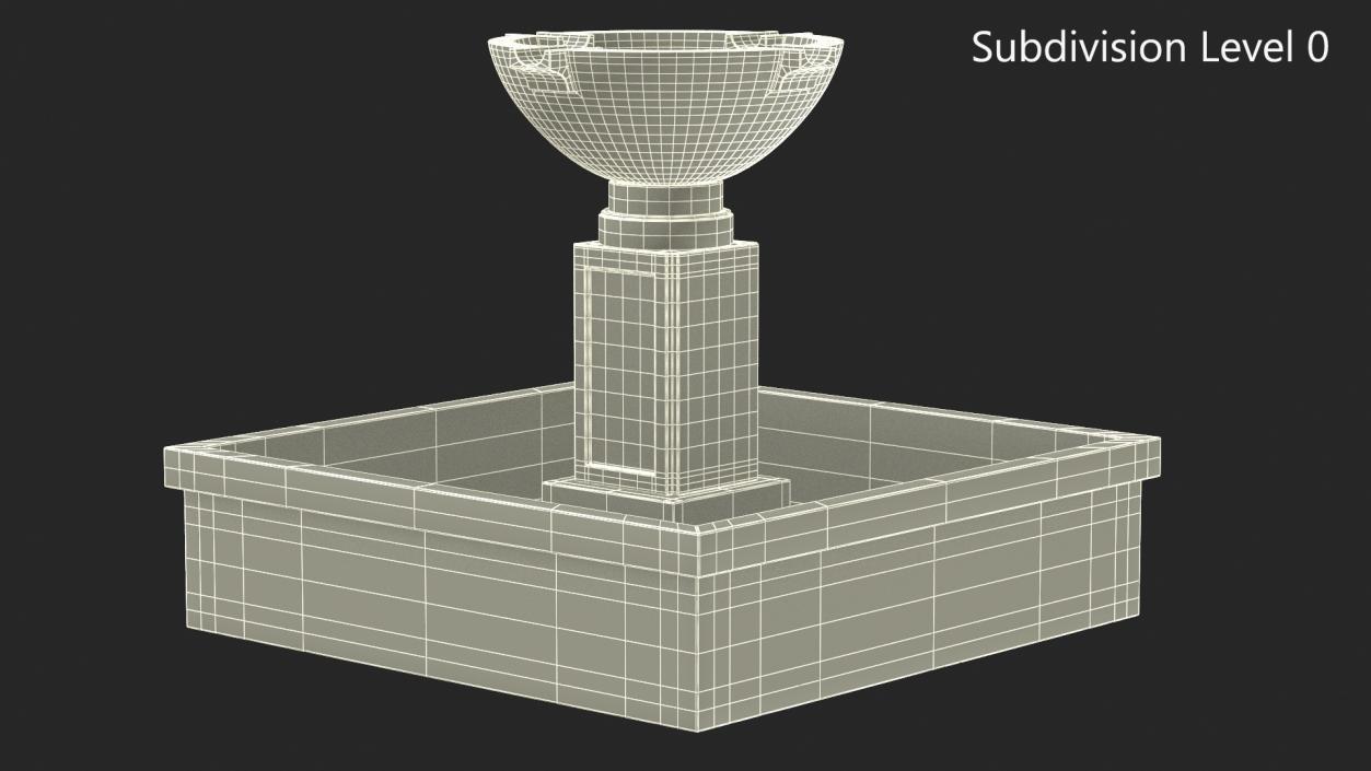 3D Modern Fountain Empty