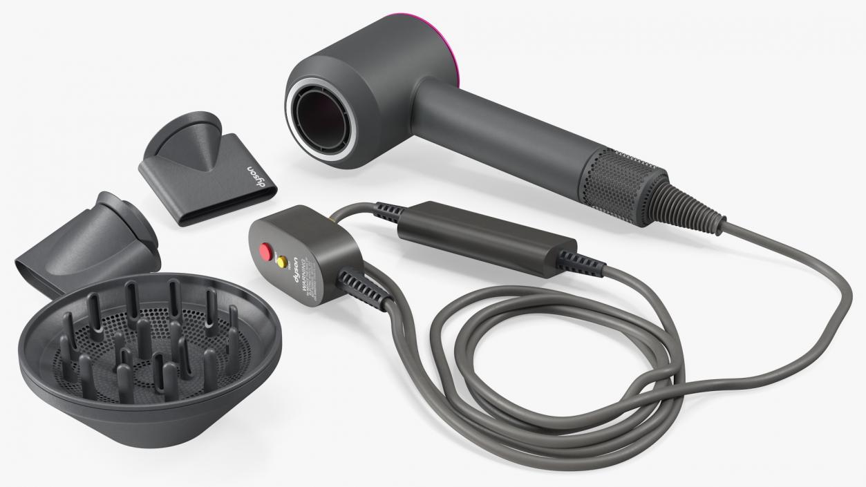 3D Dyson Supersonic Hair Dryer with Attachments Set model