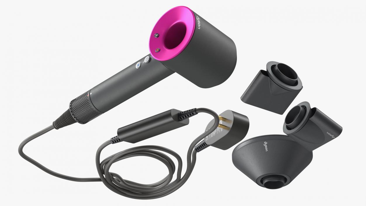 3D Dyson Supersonic Hair Dryer with Attachments Set model