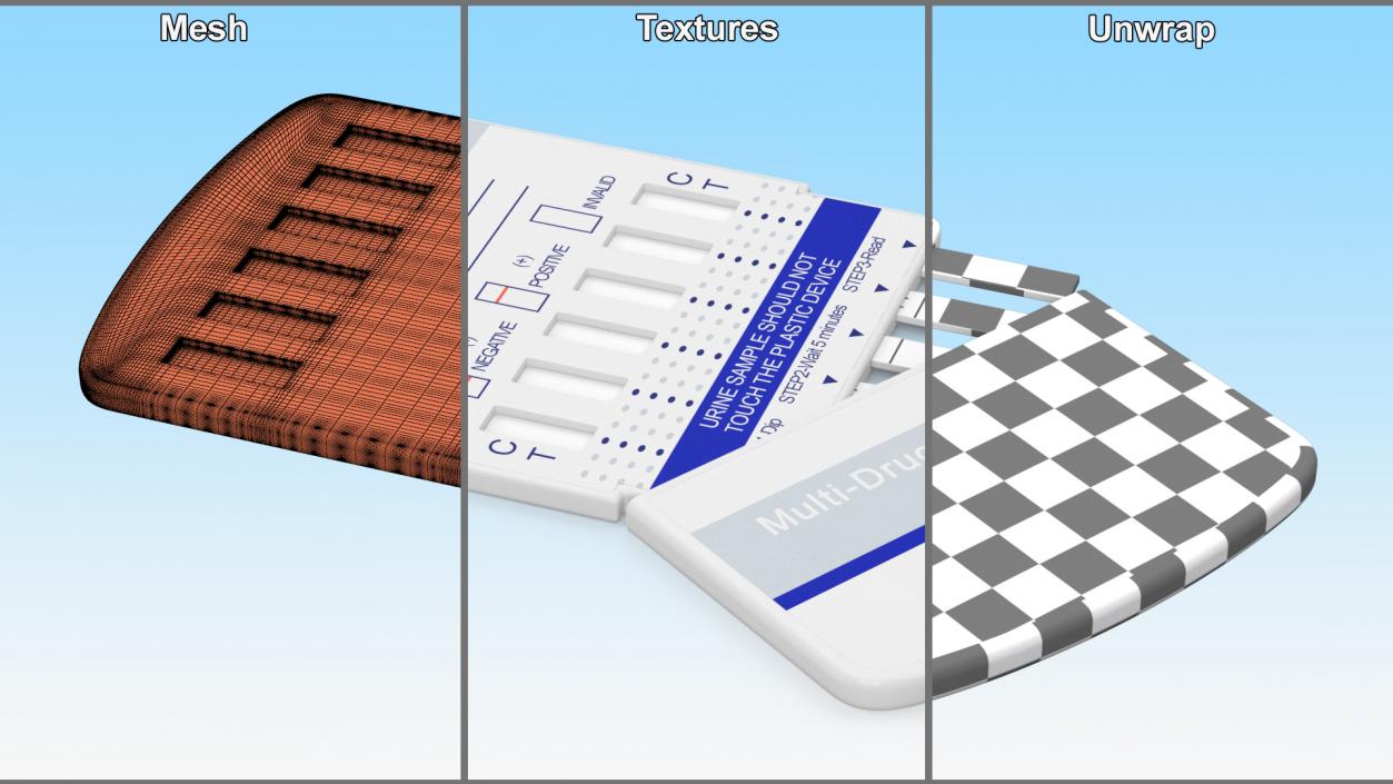 Multi-Drug Testing Kit Open 3D