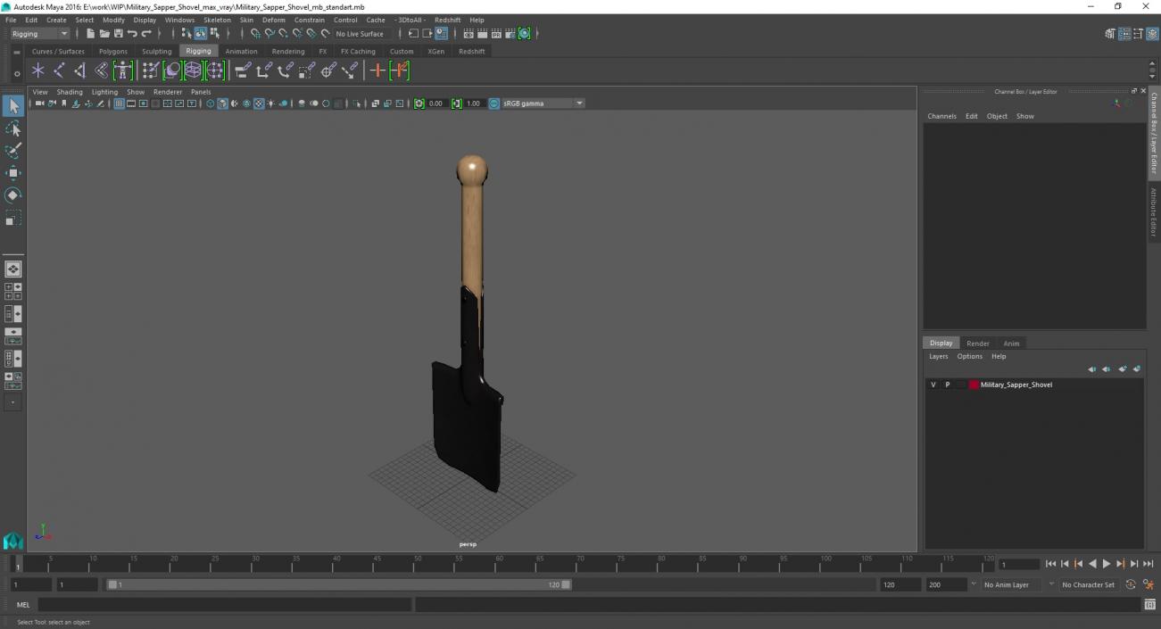 Military Sapper Shovel 3D