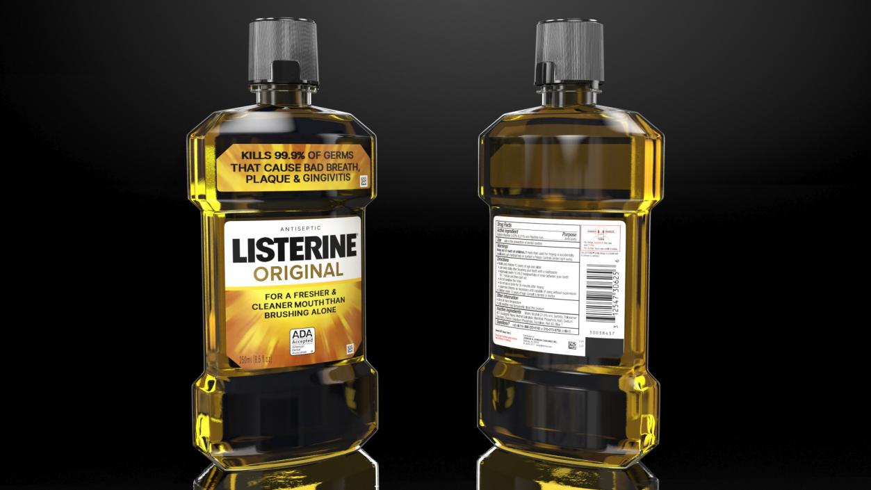 3D model Listerine Original Oral Care Antiseptic Mouthwash 250ml