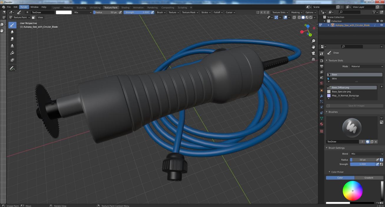 3D Autopsy Saw with Circular Blade