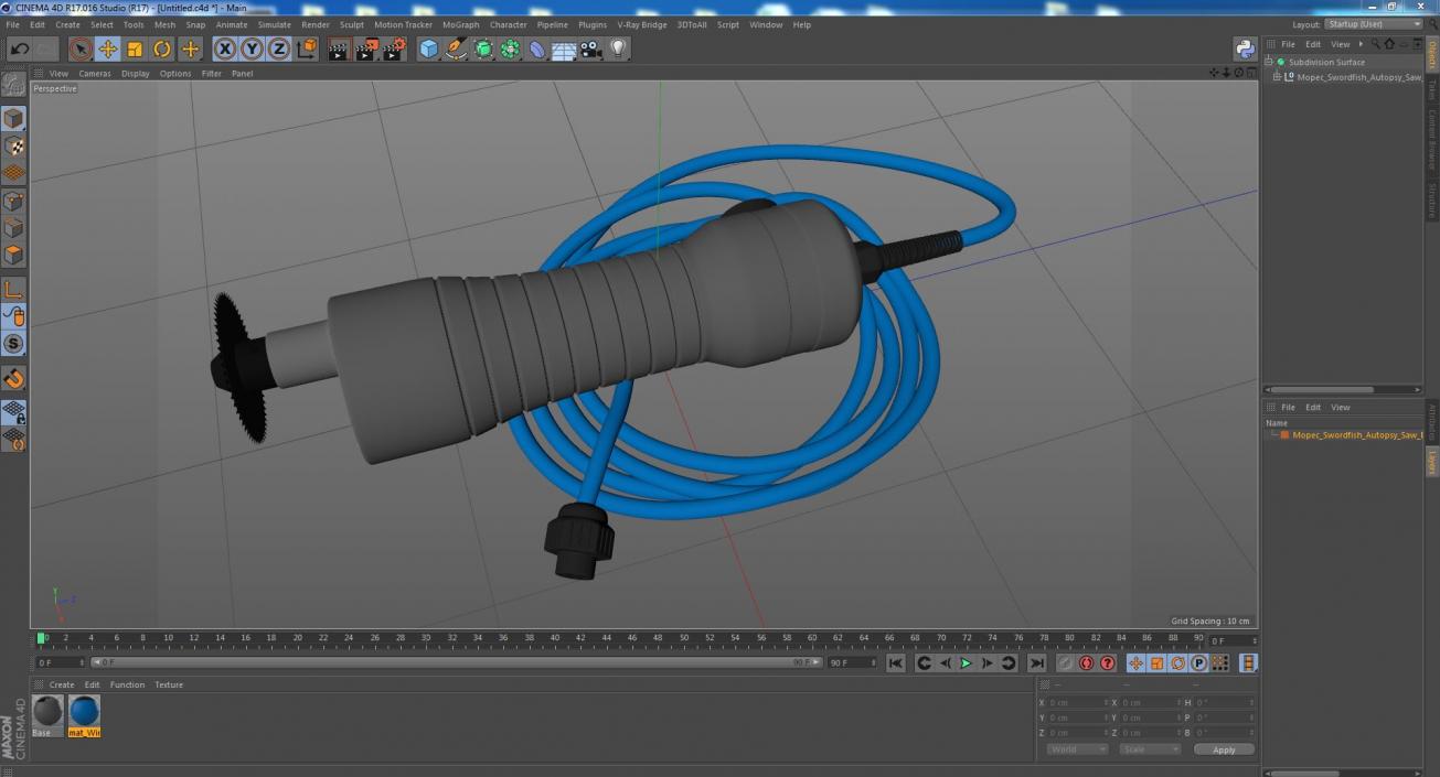 3D Autopsy Saw with Circular Blade