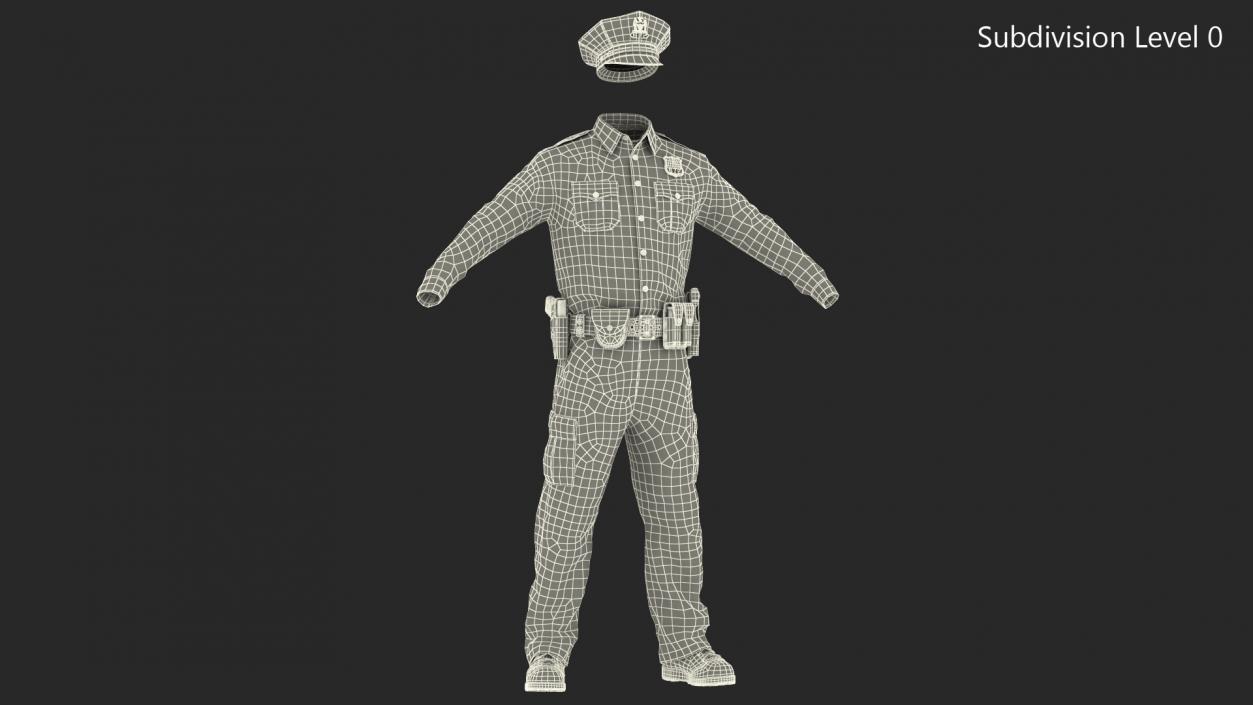 NYPD Police Officer Uniform 3D