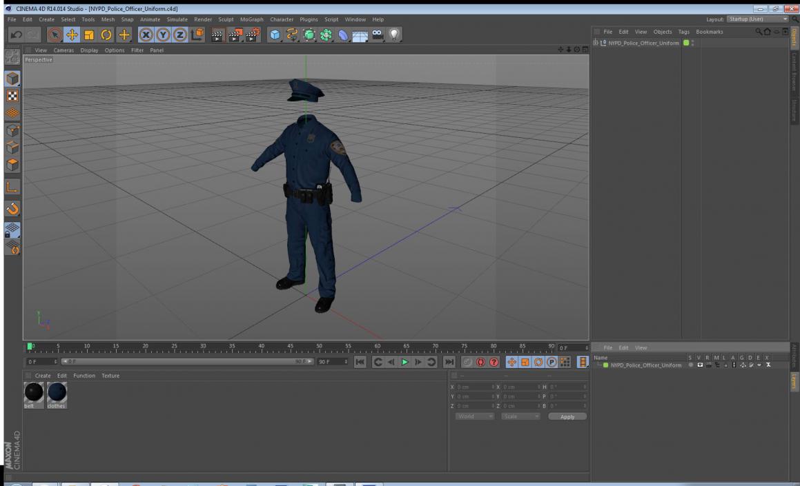 NYPD Police Officer Uniform 3D