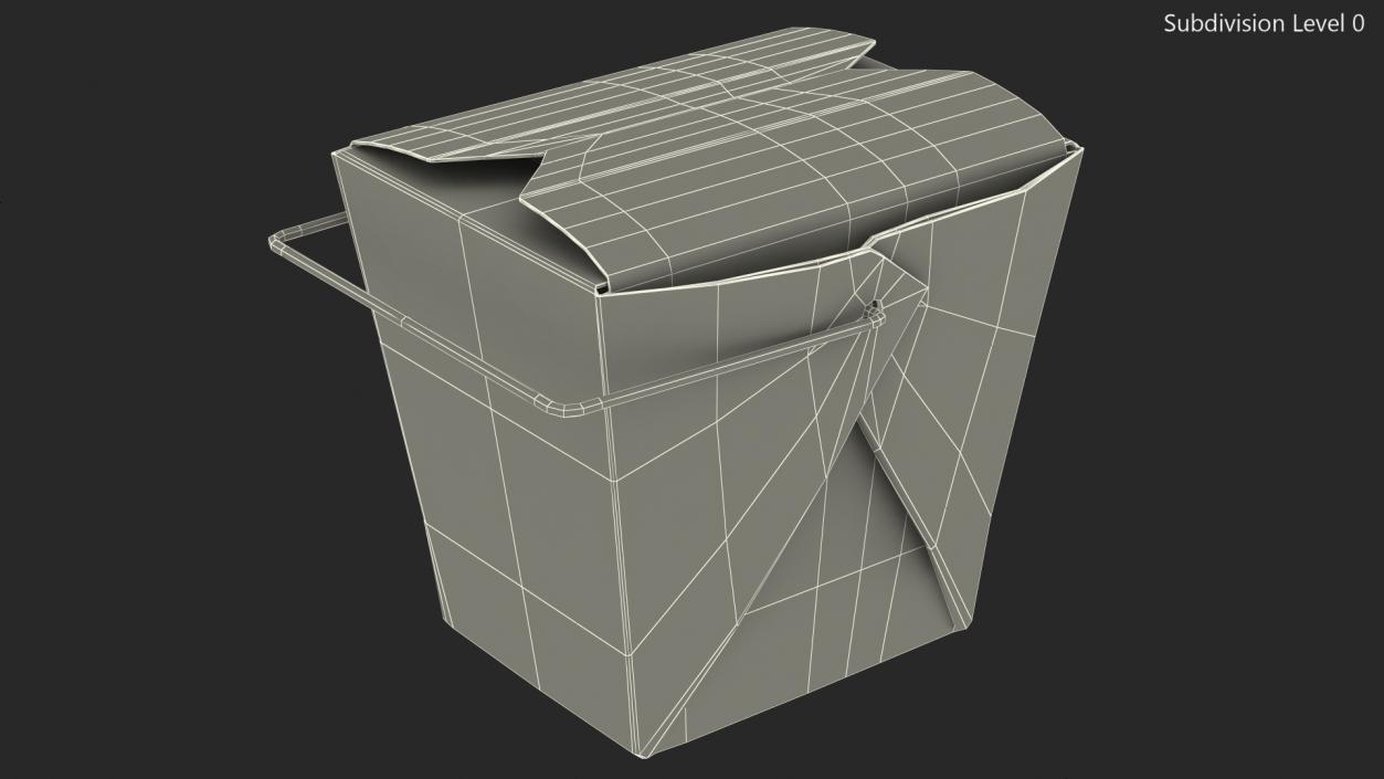 3D Chinese Restaurant Takeout Box 16 Oz