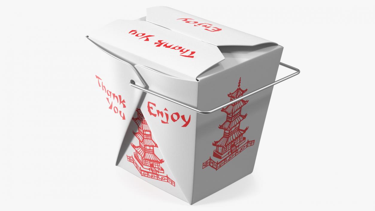 3D Chinese Restaurant Takeout Box 16 Oz