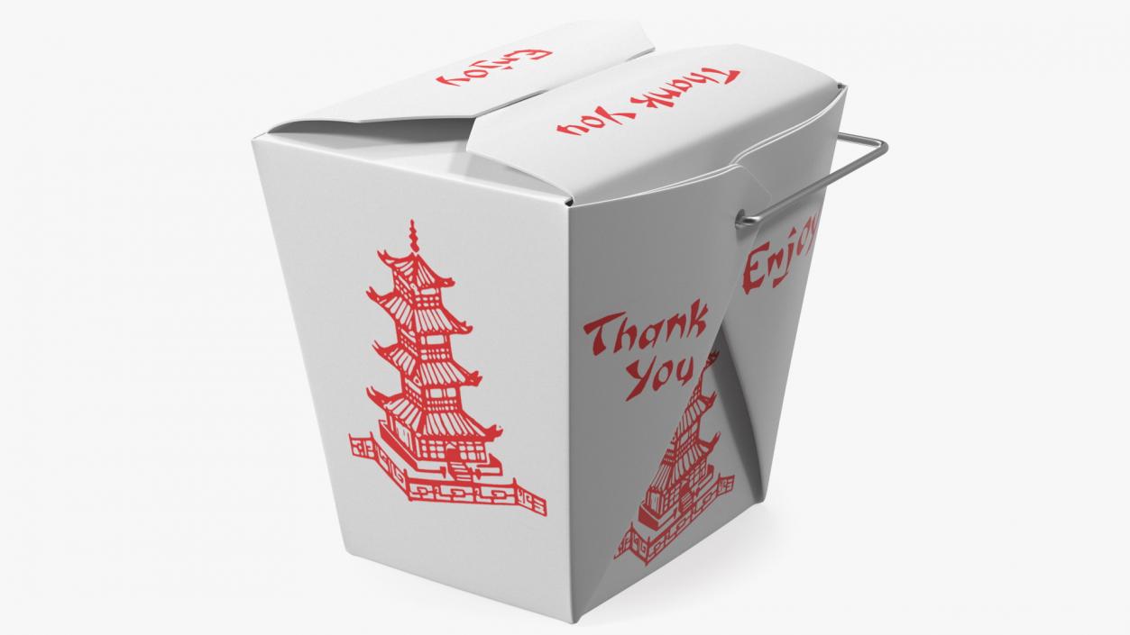 3D Chinese Restaurant Takeout Box 16 Oz