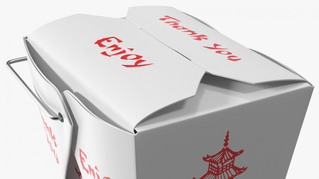 3D Chinese Restaurant Takeout Box 16 Oz