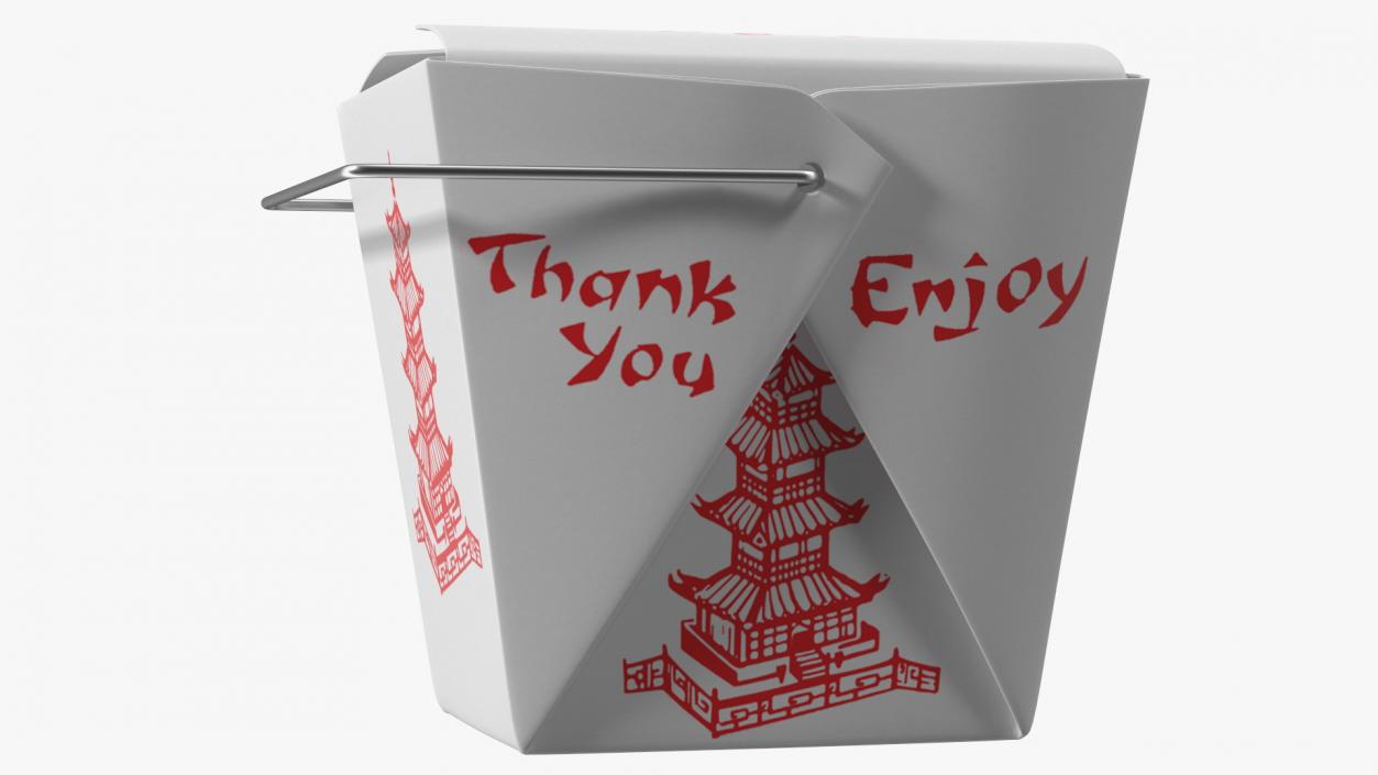 3D Chinese Restaurant Takeout Box 16 Oz