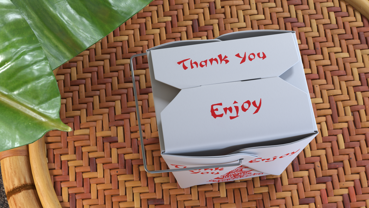 3D Chinese Restaurant Takeout Box 16 Oz