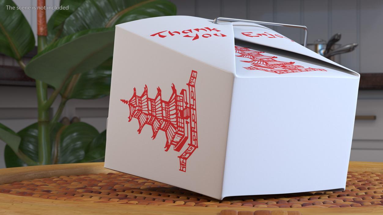 3D Chinese Restaurant Takeout Box 16 Oz