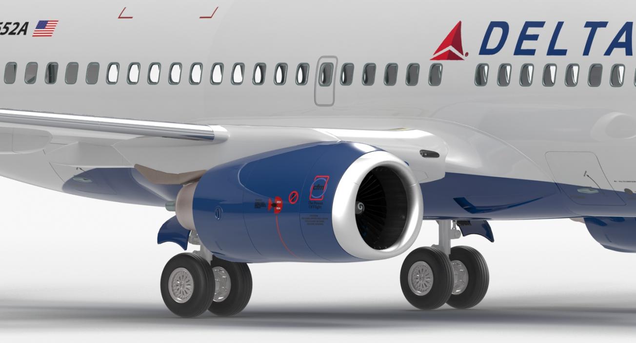 Boeing 737-600 Delta Air Lines Rigged 3D