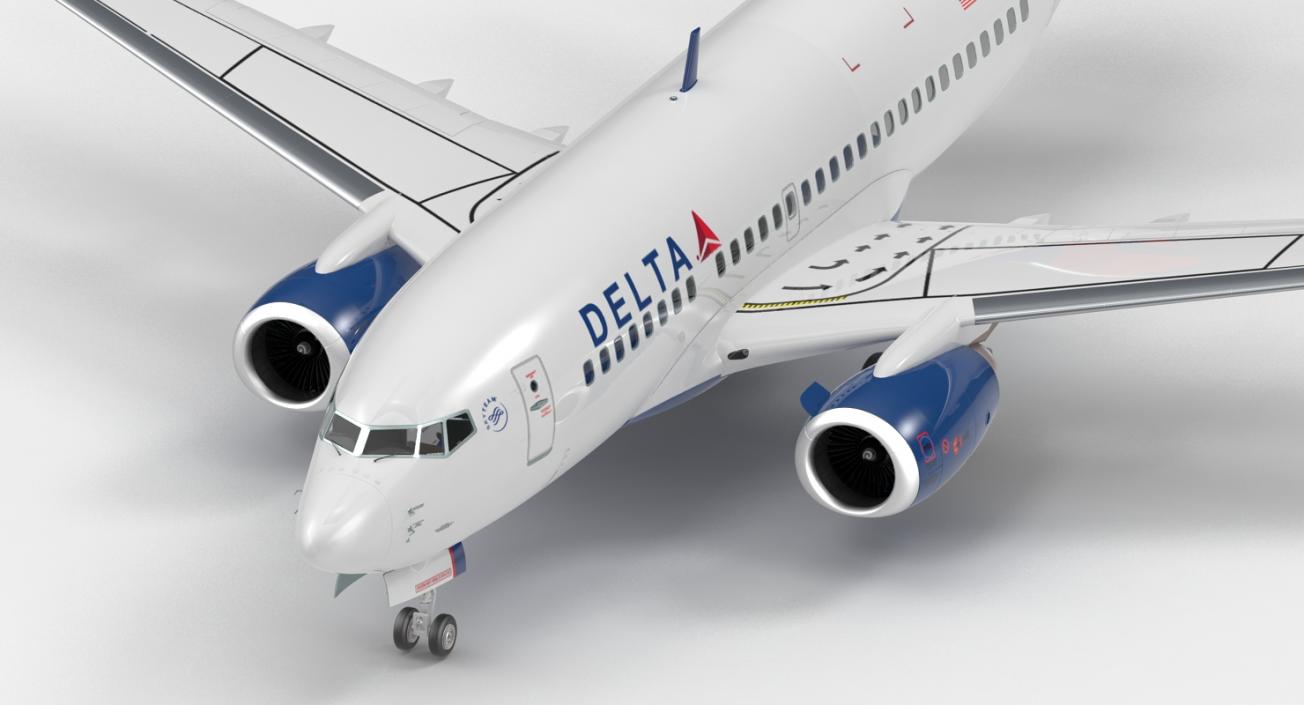 Boeing 737-600 Delta Air Lines Rigged 3D