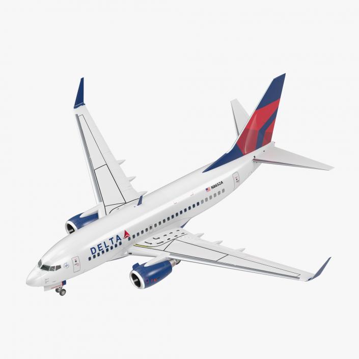 Boeing 737-600 Delta Air Lines Rigged 3D