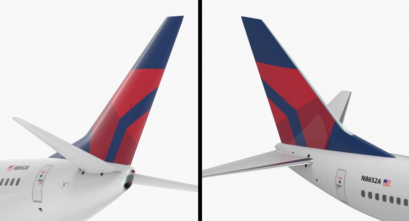 Boeing 737-600 Delta Air Lines Rigged 3D