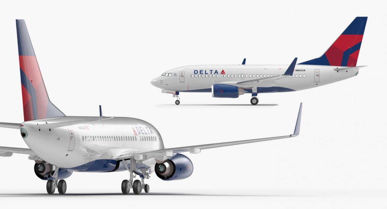 Boeing 737-600 Delta Air Lines Rigged 3D