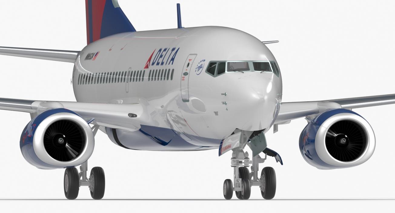 Boeing 737-600 Delta Air Lines Rigged 3D