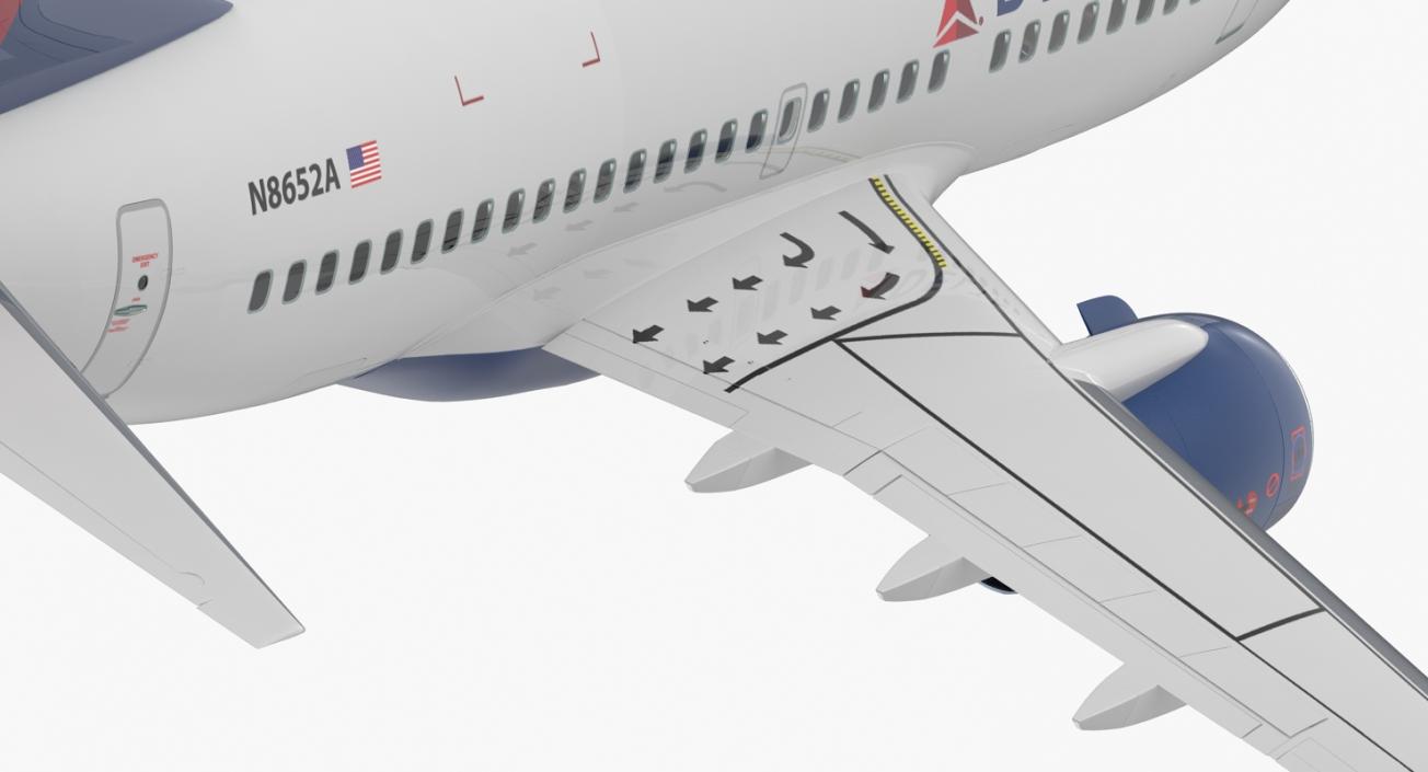 Boeing 737-600 Delta Air Lines Rigged 3D