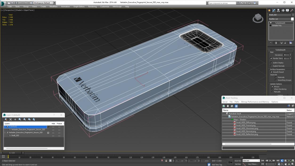 3D Verbatim Executive Fingerprint Secure SSD