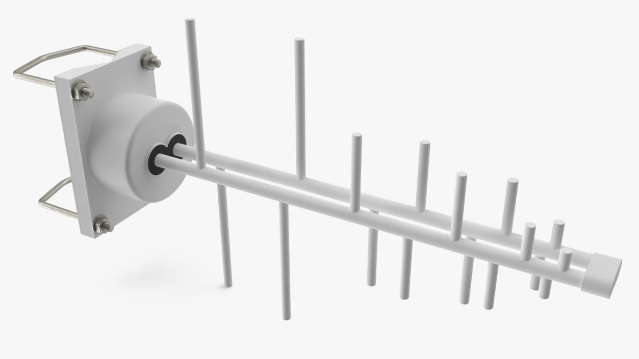 4G Outdoor Antenna White 3D model