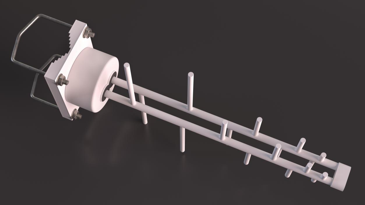 4G Outdoor Antenna White 3D model