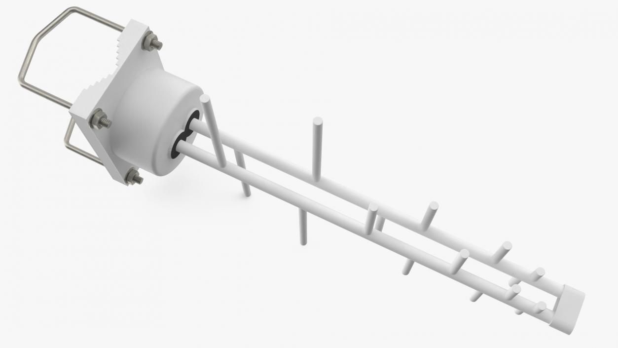 4G Outdoor Antenna White 3D model