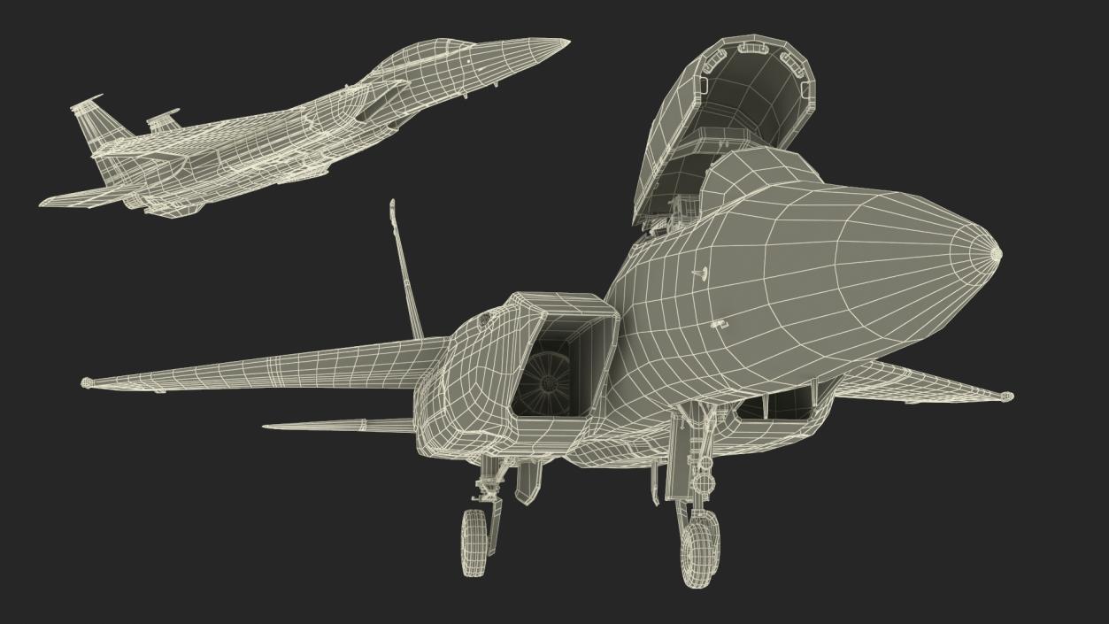 F-15 Silent Eagle in Flight 3D