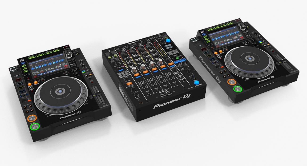 3D Professional DJ Media Player and Mixer Pioneer