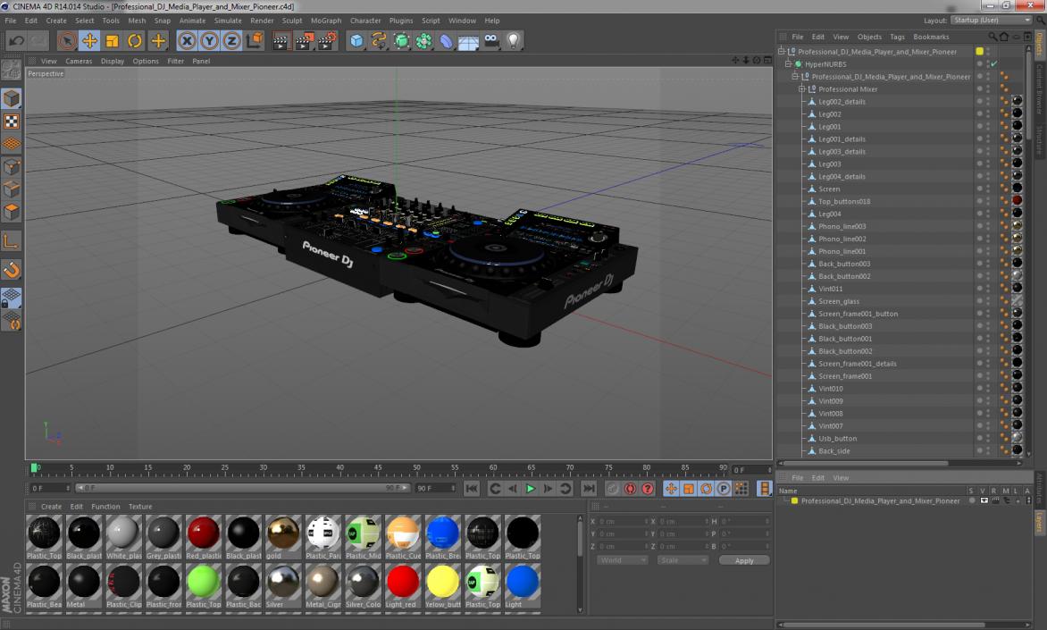 3D Professional DJ Media Player and Mixer Pioneer