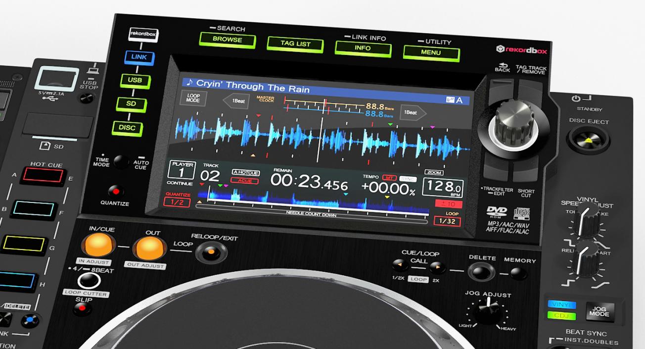 3D Professional DJ Media Player and Mixer Pioneer