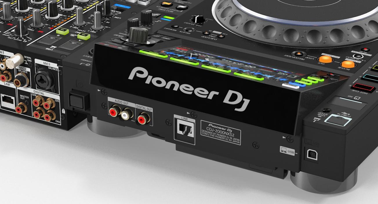 3D Professional DJ Media Player and Mixer Pioneer