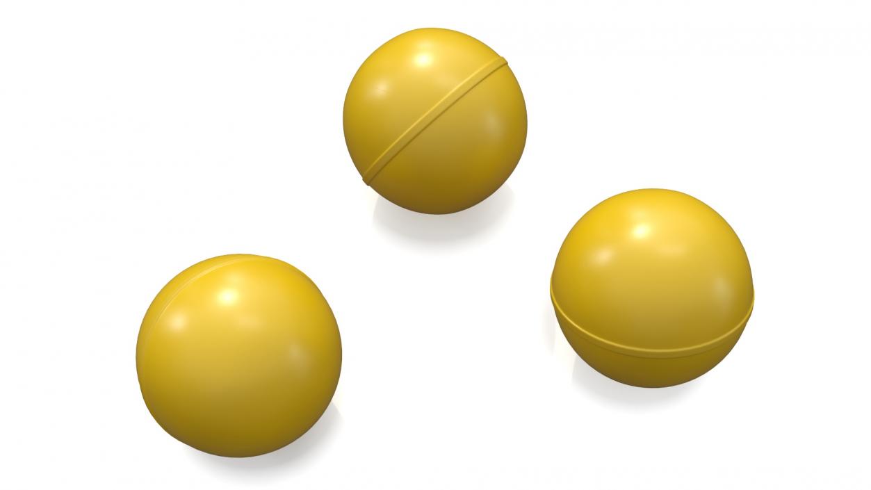 3D model Rubber Bouncy Ball Yellow