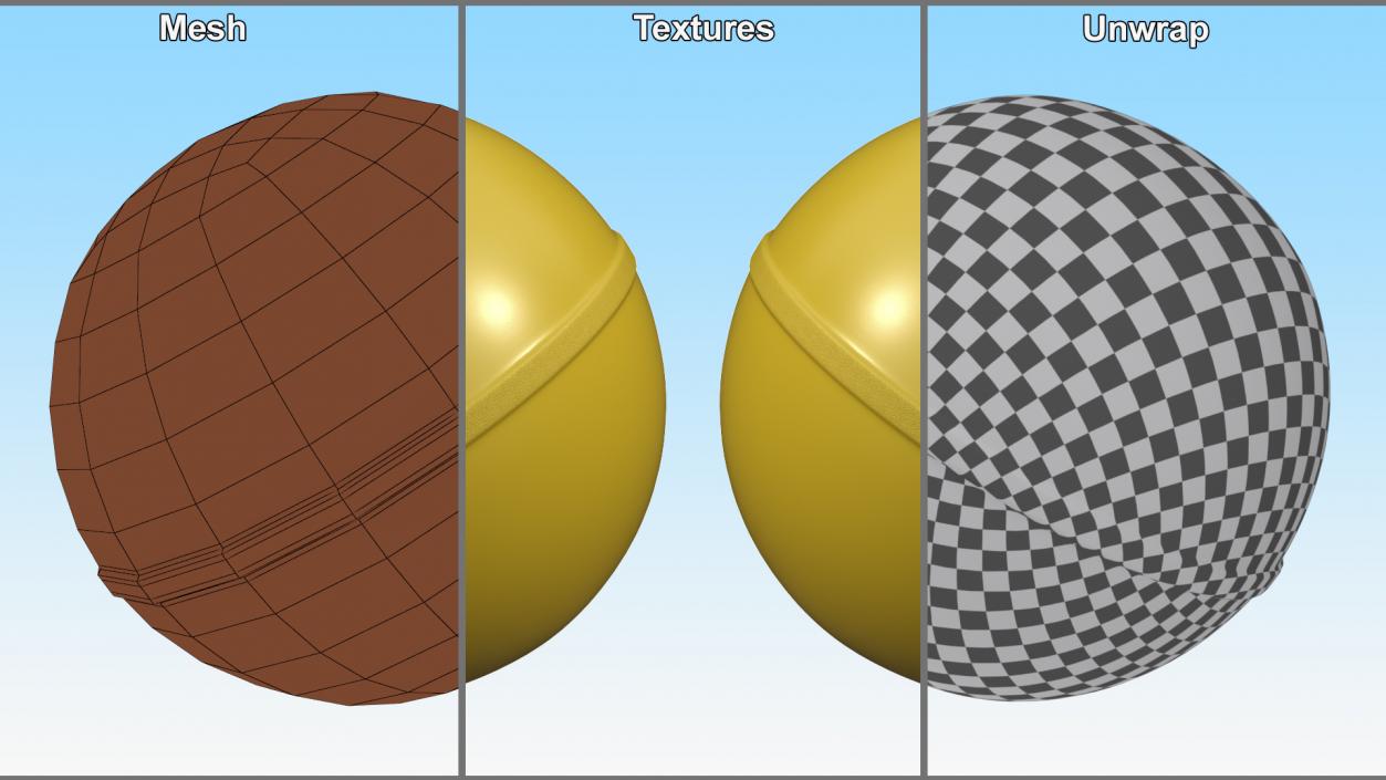 3D model Rubber Bouncy Ball Yellow