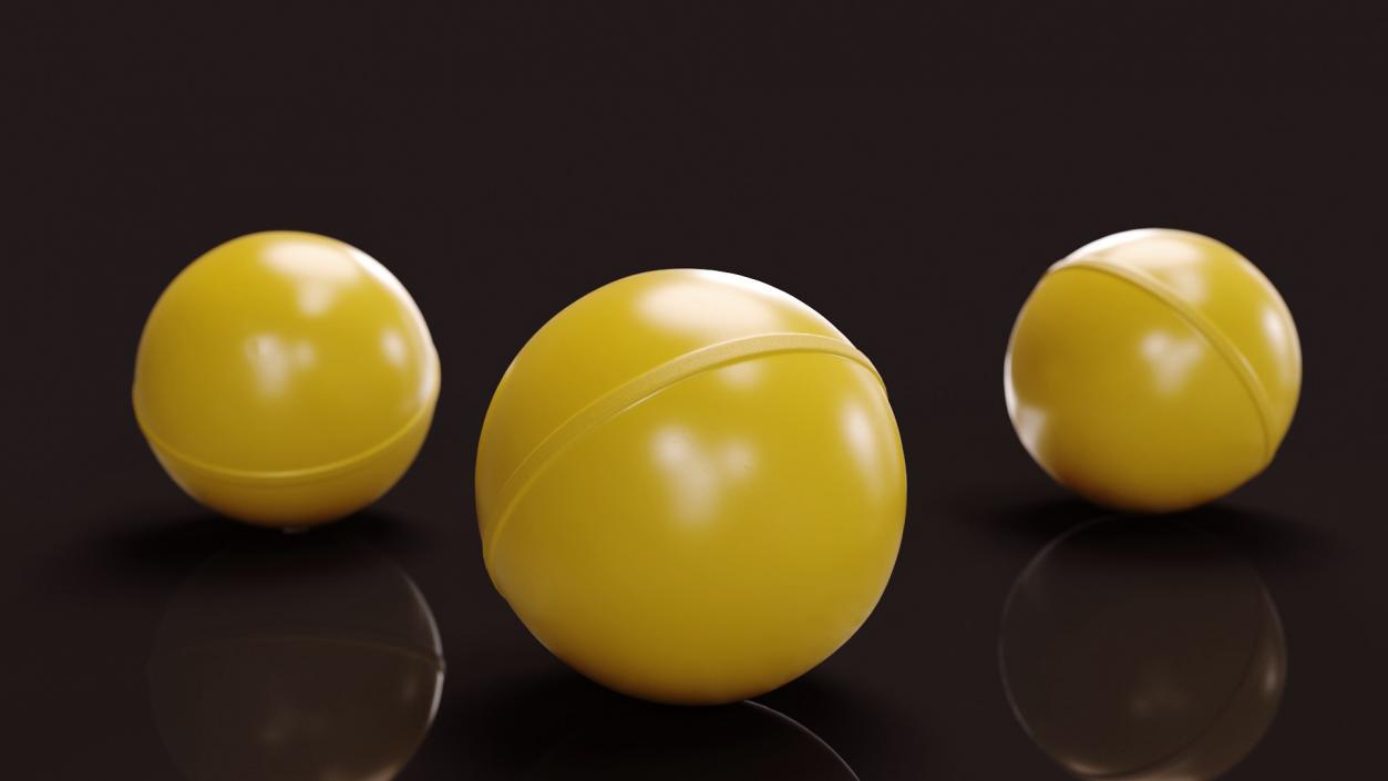 3D model Rubber Bouncy Ball Yellow