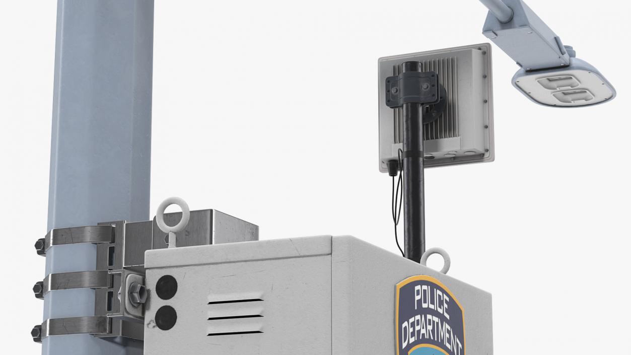 NYC Police Street Facial Recognition Cameras on Post 3D