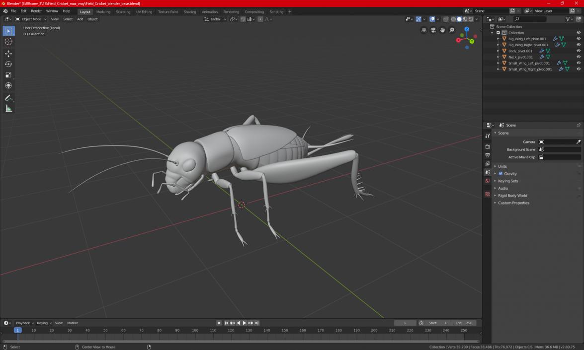 3D model Field Cricket 2