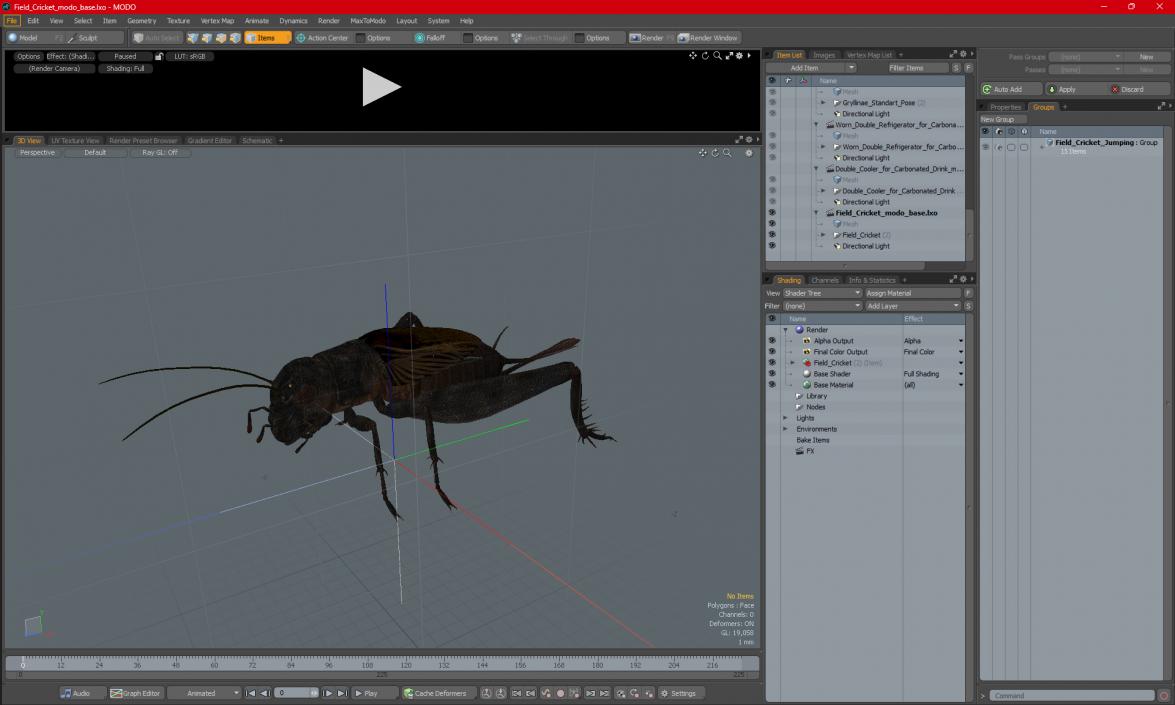 3D model Field Cricket 2