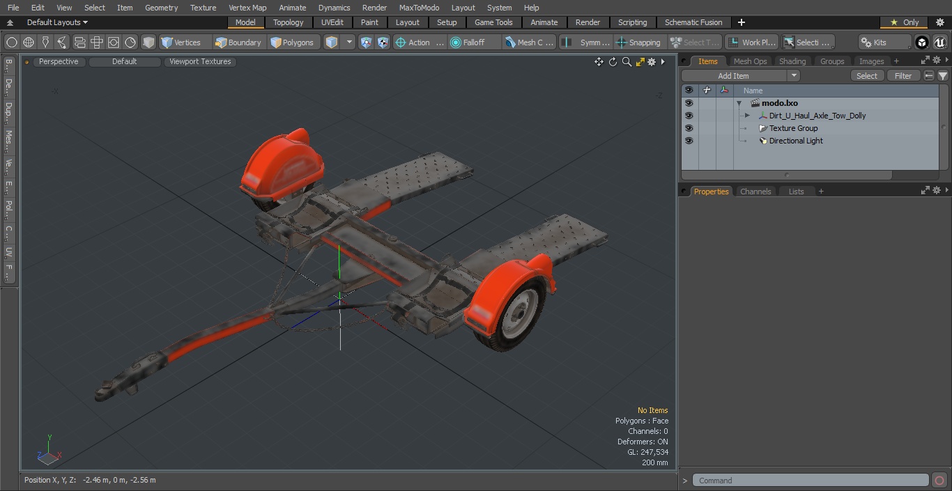 3D Dirt U-Haul Axle Tow Dolly