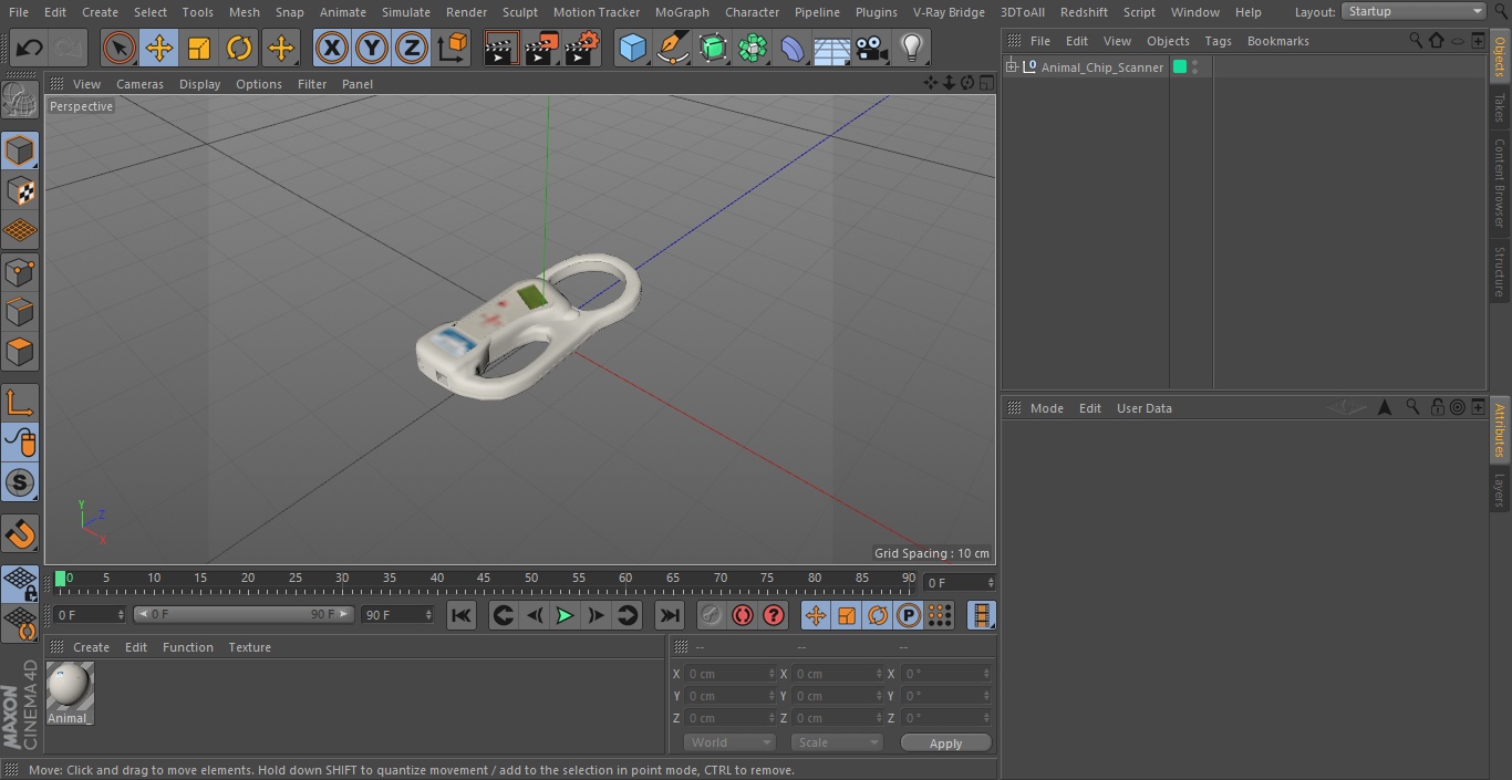 Animal Chip Scanner 3D model