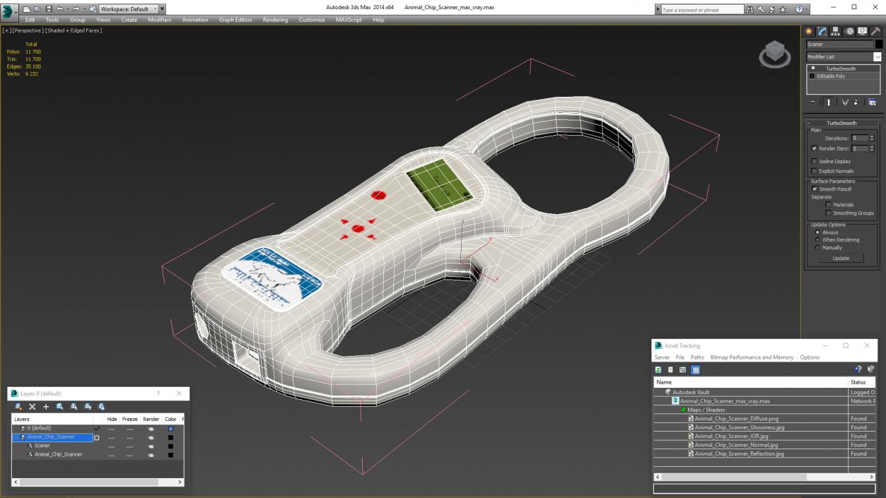 Animal Chip Scanner 3D model