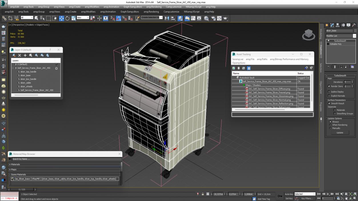 3D Self Service Frame Slicer JAC 450 model