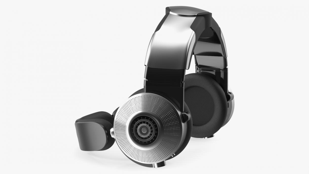 3D Black Headphones Personal Air Purifier model