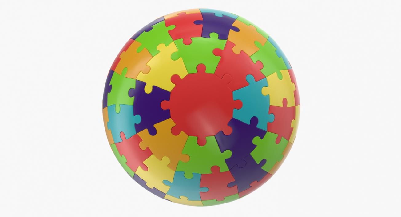 3D model Colored Puzzle Globe