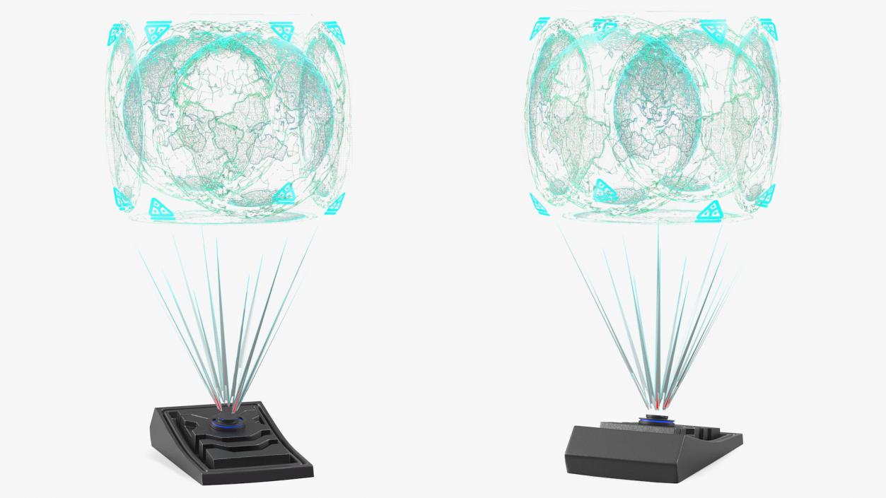 3D model Sci Fi Hologram Projector