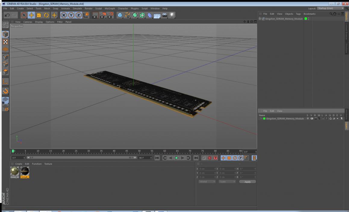 3D Kingston SDRAM Memory Module model