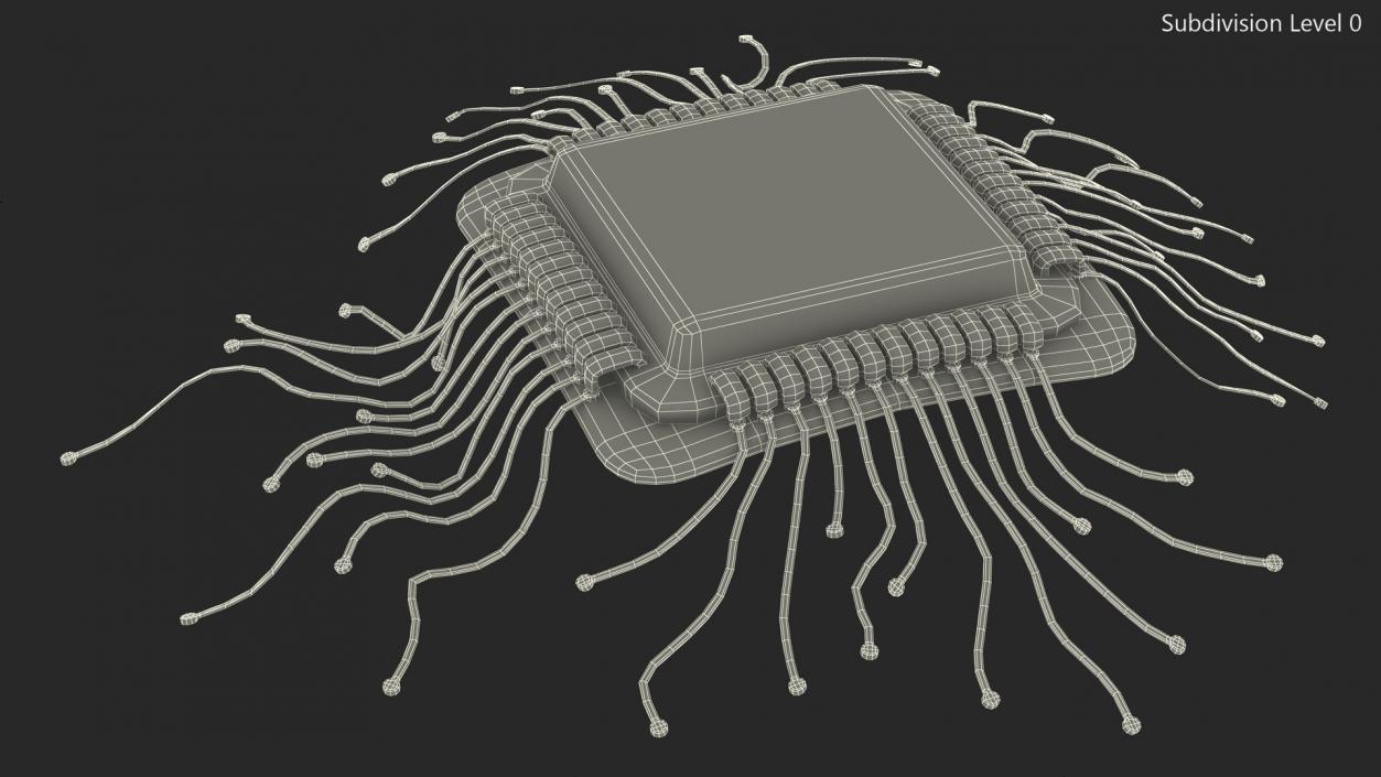 3D model Microchip Implant with Light 2