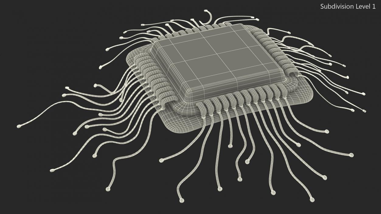 3D model Microchip Implant with Light 2