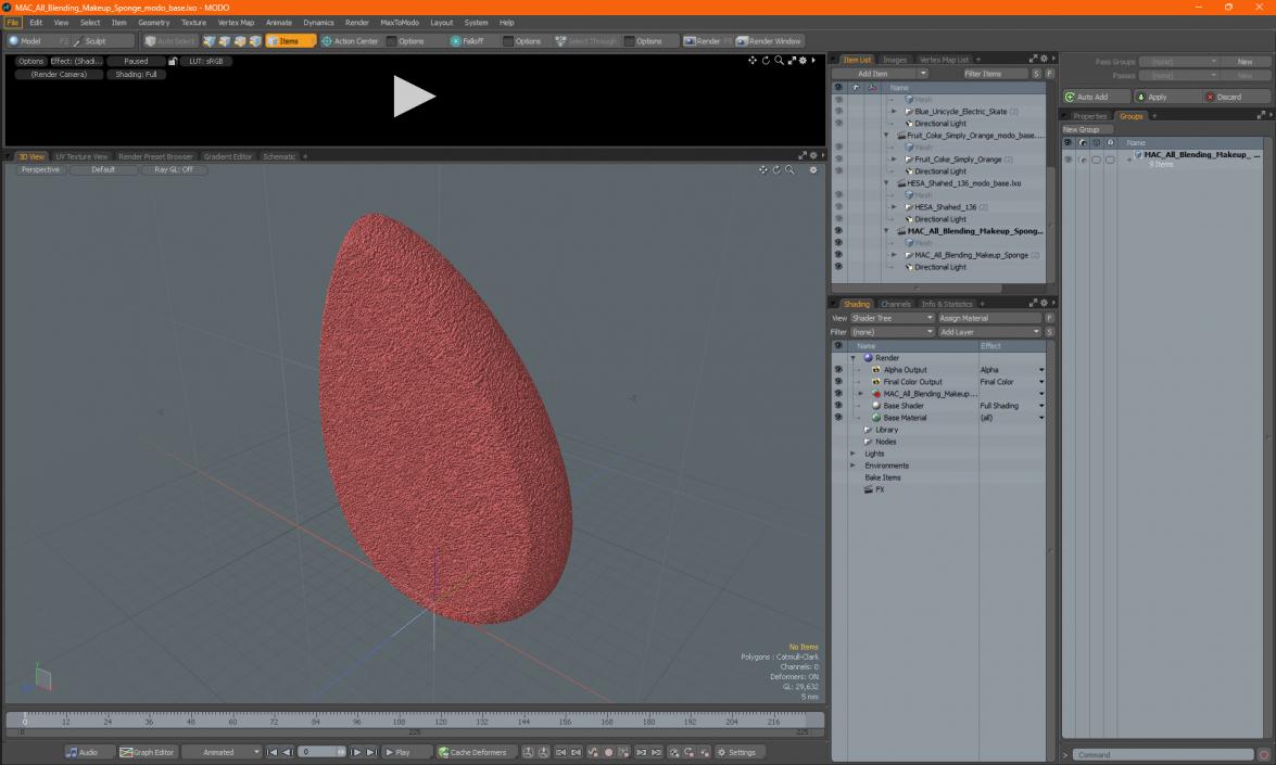 3D model MAC All Blending Makeup Sponge